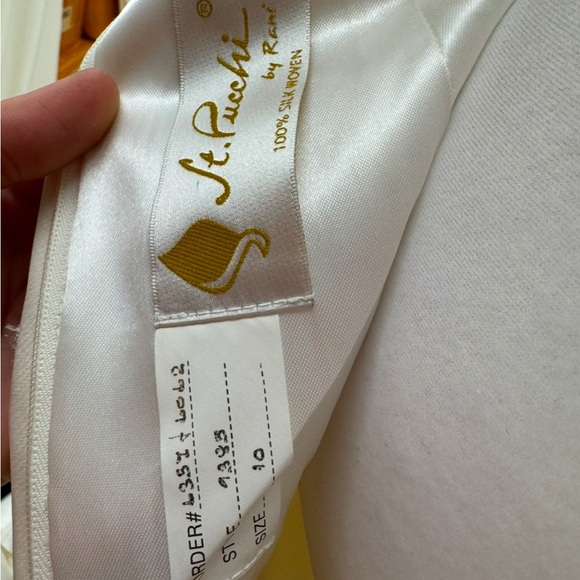 ST.Pucchi by Rani #9385 Bridal Ball Gown Wedding DRESS SZ 10 SiLk Ivory #5 - Picture 10 of 11